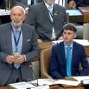 Councillor Dan Harrison (Reform UK) speaking at the annual meeting after being elected leader of Leicestershire County Council