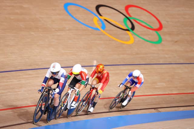 Dame Laura Kenny leads the way in Tokyo. (Photo by Justin Setterfield/Getty Images)