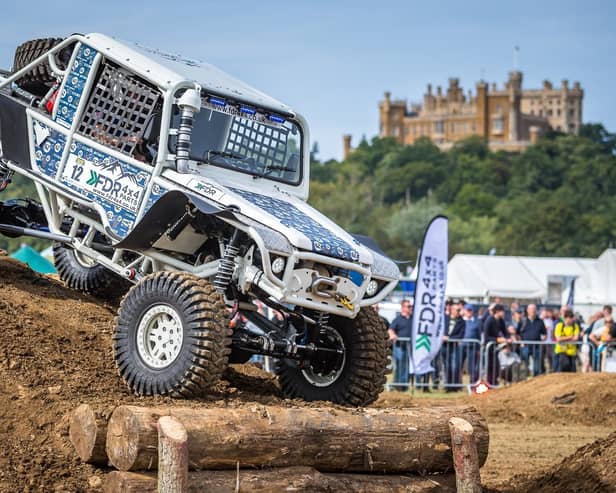 A previous Land Rover Show in the grounds of Belvoir Castle