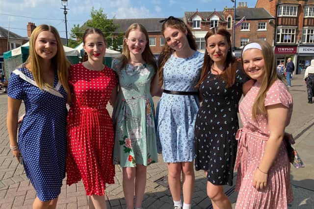 1940s fashions brighten up Melton town centre at the 2024 event