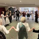 Waltham Country Dancers lead a dance at a Burns Supper at Melton Golf Club