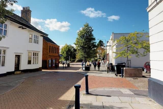 High Street in Melton Mowbray, where police arrested a suspected drink-driver following a tip-off from the local trader group