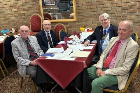 Members of the Probus Club of Melton Mowbray - president Ron Marks, with Barry Lewell, Chris McTiche,and John Lewis