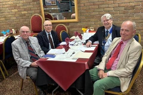 Members of the Probus Club of Melton Mowbray - president Ron Marks, with Barry Lewell, Chris McTiche,and John Lewis