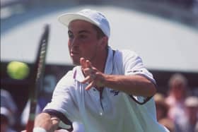 Danny Sapsford in Wimbledon action in 1995. Now heading for Melton.