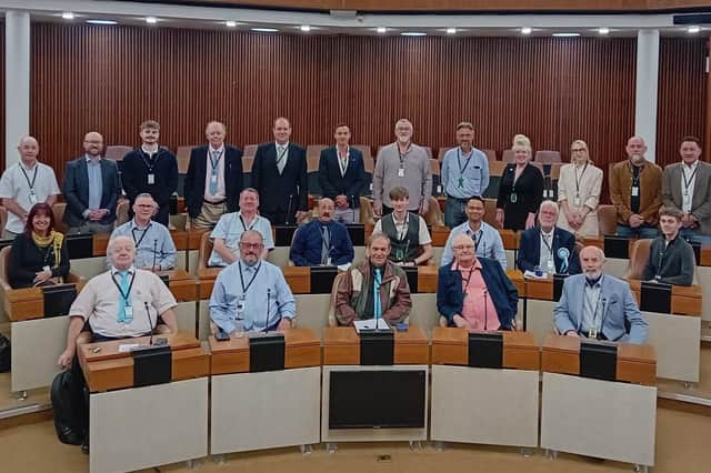Reform UK's 25 newly-elected Leicestershire county councillors meet for the first time at County Hall