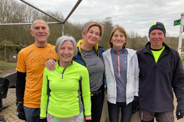 Some of the runners who took part in Melton Parkrun in the town's country park on Saturday