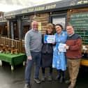 Owners at Hill Top Farm Shop, in Melton - overall winners of the Rutland and Melton’s Favourite Independent Shop Awards with MP Alicia Kearns