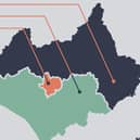 The North, City, South proposal favoured by the district and borough councils in Leicestershire and Rutland County Council
