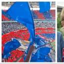 Melton Borough Council chief executive, Edd de Coverly, in his Crystal Palace and his view at Wembley Stadium during Saturday's FA Cup final