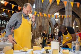 Judging for the Artisan Cheese Awards back in Melton back in 2022
