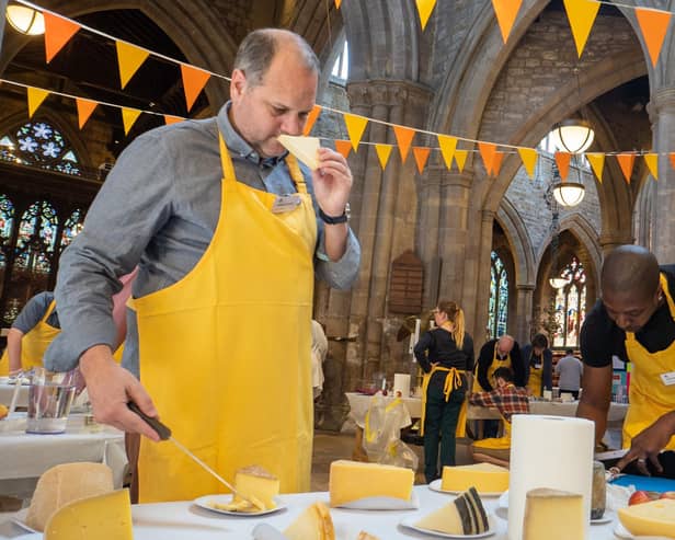 Judging for the Artisan Cheese Awards back in Melton back in 2022