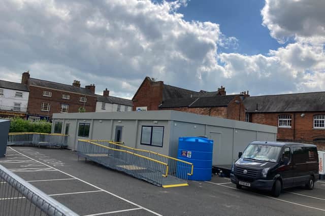 Melton's new Covid vaccination centre, in the Burton Street car park