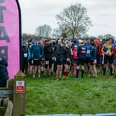 Runners prepare to take on the Belvoir Challenge at Harby