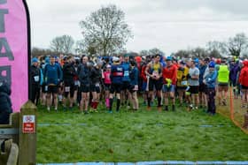 Runners prepare to take on the Belvoir Challenge at Harby