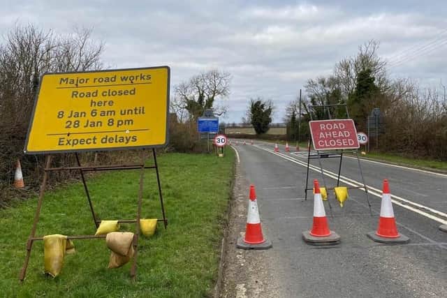 The closure of Burton Road in January - the road will be closed again in July for almost two months