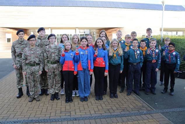 Students at John Ferneley College, in Melton, at a Remembrance event