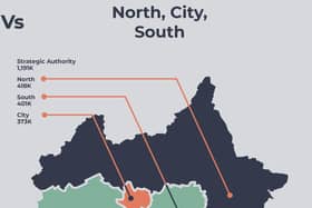 The district council leaders' proposal for north and south Leicestershire councils and a city council