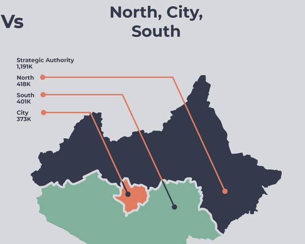 The district council leaders' proposal for north and south Leicestershire councils and a city council