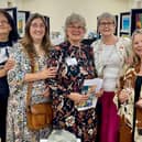 From left, Katie Boyce (NROS Festival Organiser), Joel Walker (Sculptress), Donna Drouin (Printmaker), Glenda Gibson (Painter), Deputy Mayor Cllr Siggy Atherton, Shani Wray-Jenkins and Heidi Clawson (painters), Absent artist Tom Simmonds.