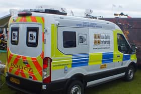 The new speed camera van which will be monitoring roads in Leicestershire and Rutland