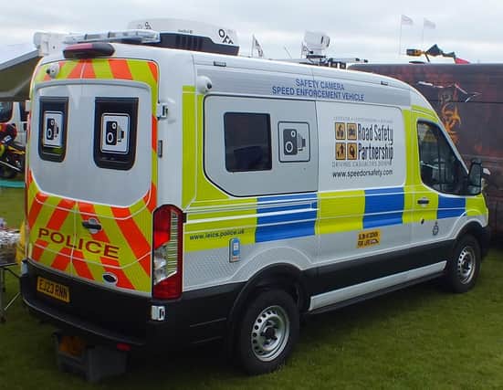 The new speed camera van which will be monitoring roads in Leicestershire and Rutland