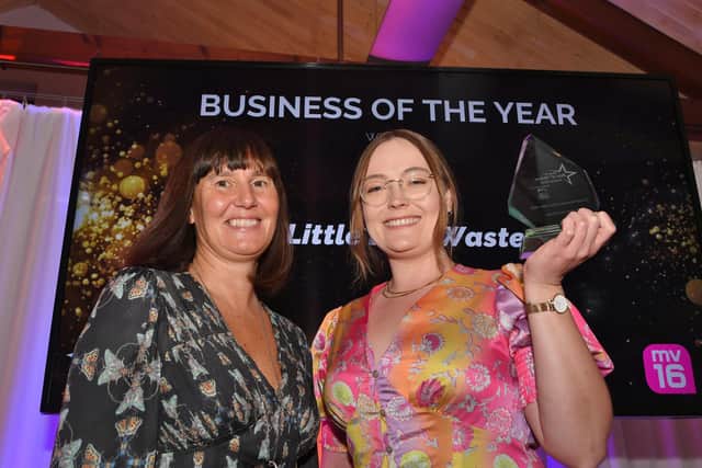  Melton Times Best of Melton Awards 2022.  
Business of the Year sponsor Natasha Roberts with winner A Little Less Waste