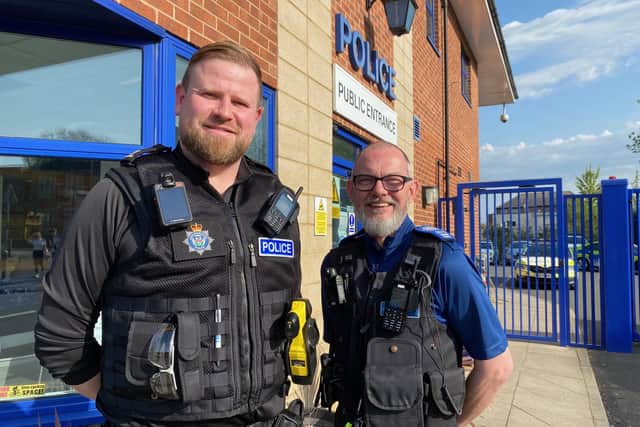 Pc Shane Sanderson (left) and Pc Andrew French of Melton Police