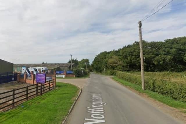 Nottingham Lane at Old Dalby, where a new green energy plant is planned