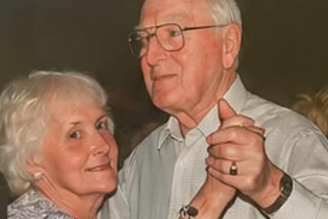 Sid and Diane Williams pictured dancing together before she developed dementia