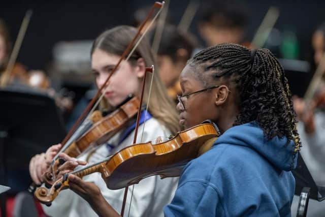 Young people rehearsing at their new home, the Haymarket Theatre