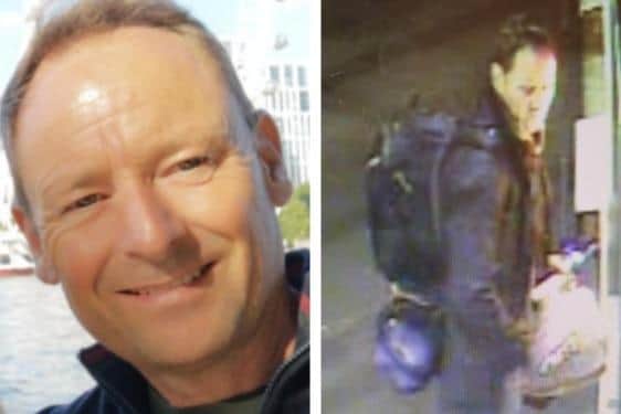 Paul Baker (left) and CCTV footage of him outside Melton's Sainsbury's last Saturday afternoon