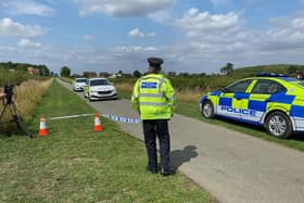 A police road block last July on the road leading to Stathern Lodge as officers investigated the crimes of Jon Ruben