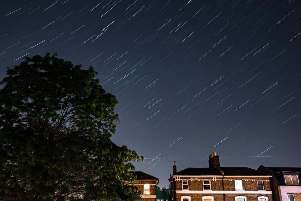 Meteor shower.