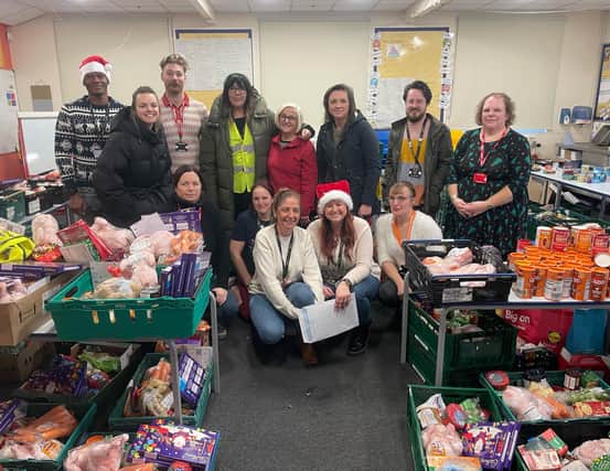 Some of the volunteers who helped collect food for hundreds of Christmas hampers for struggling people across the Melton borough