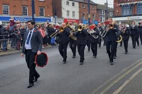 The Melton Band playing during last year's Remembrance Sunday parade in the town