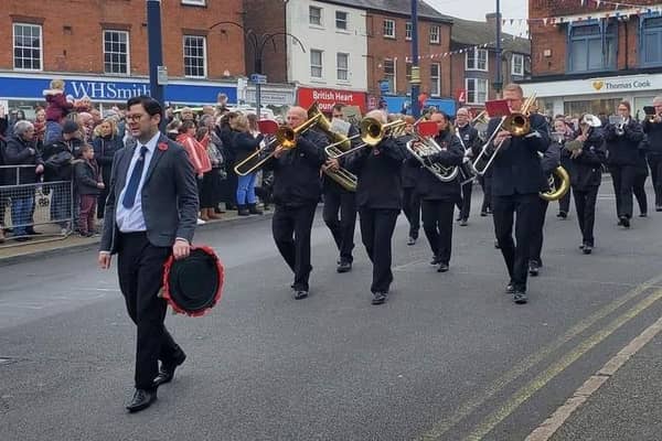 The Melton Band playing during last year's Remembrance Sunday parade in the town