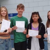 Priory Belvoir Academy students celebrate their GCSE results today, from left: M Chester (1 grade 9, 2 grade 8s, 3 grade 7s, 3 grade 6s);  A Curtis (8 grade 9s,  1 grade 8,  1 grade 7);  R Booth Clibborn (2 grade 7s,  3 grade 6s,  4 grade 5s);  L Beers (1 grade 8, 4 grade 7s, 1 grade 6,  3 grade 5s)