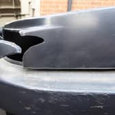 The bin which Mr Edwards said was damaged after a refuse collection at his Stathern home