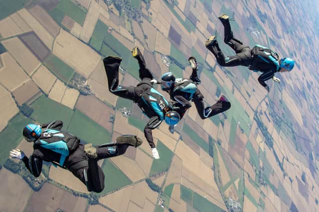 Chimera pictured during their national title flight
Pete Harries at Skydive Langar