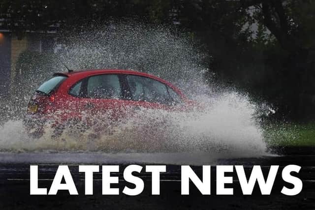 Firefighters responded to a flooded road incident