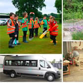 Organisations which have benefited from Melton Building Society's charitable foundation over the last 25 years: clockwise from top left, Belvoir Cricket and Countryside Trust, Melton Community Allotments, Men in Sheds, and Birch Wood Area Special School