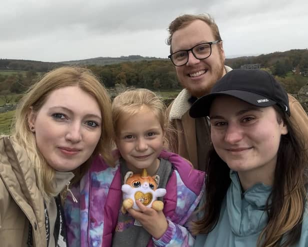 Leicestershire couple Lea (right) and her partner Sam have been supporting Yana (left) and her six-year-old daughter Eva, from Dnipro, in Ukraine