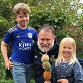 Marcus Taylor with his children, Adaline (5) and Angus (8)