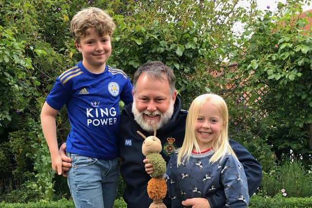 Marcus Taylor with his children, Adaline (5) and Angus (8)