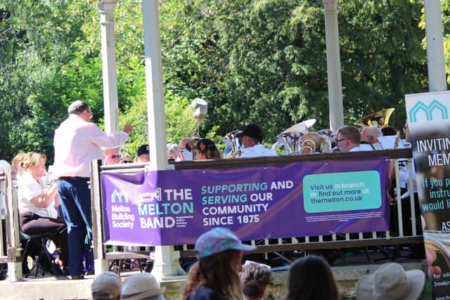 The Melton Band belt out another classic tune at the Bandstand at the weekend