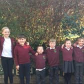 Croxton Kerrial Primary School pupils celebrate their school's latest SIAMS rating