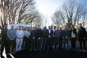 The Severn Trent mains renewal team and the new recruits.