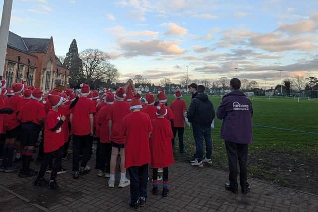 Loughborough School Foundation took part in its own Santa Fun Run to raise money for Rainbows.