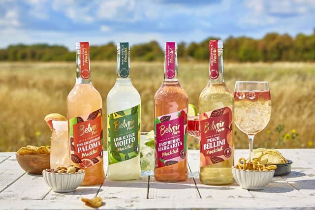 The mocktails range which Belvoir Farm has produced at its Bottesford HQ